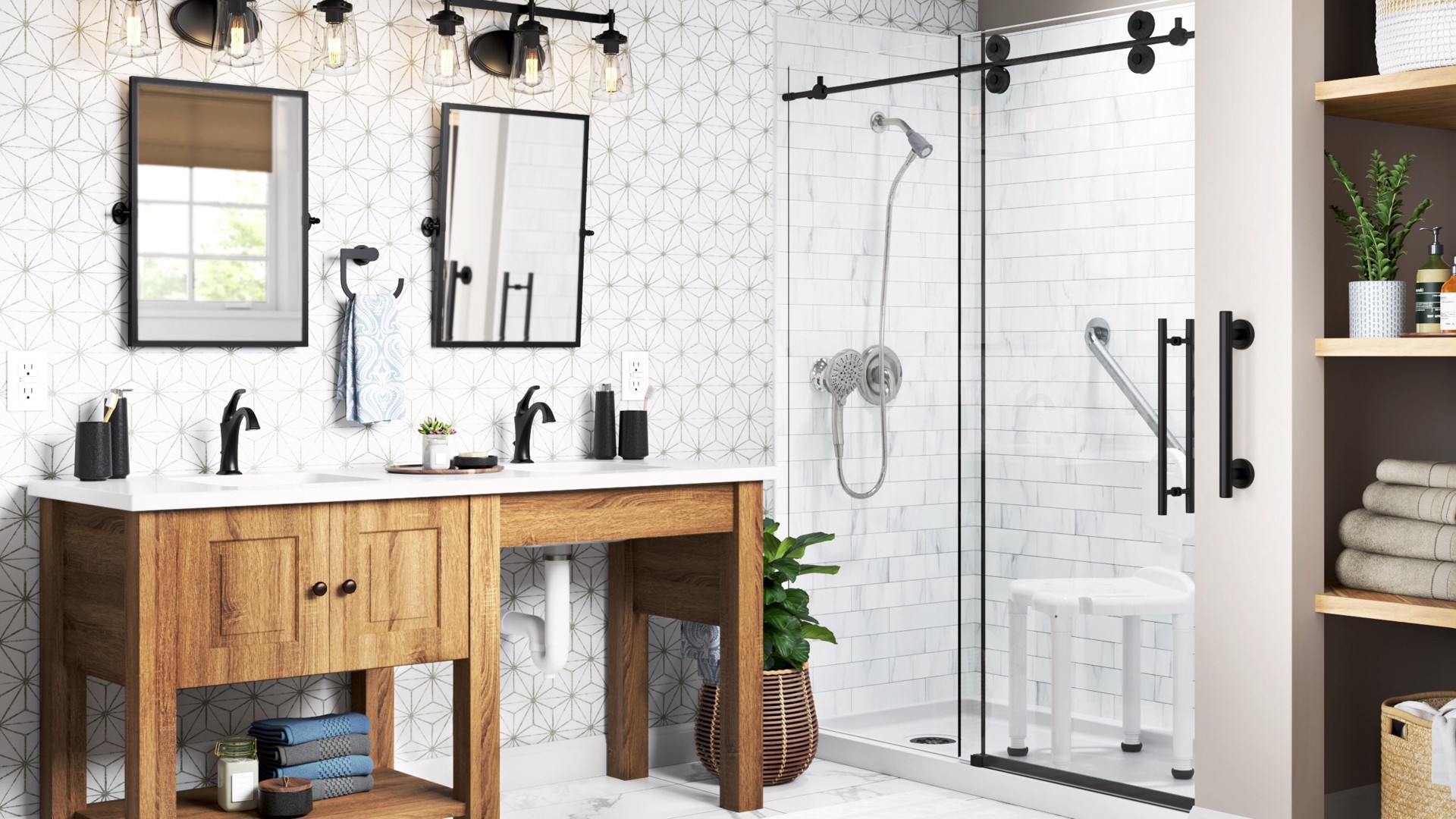 slide 2 of 6, Moen Engage 6.0 -Spray Spot Resist Brushed Nickel 5.5-in Round High Pressure Handheld Shower Head 2.5 GPM, 1 ct