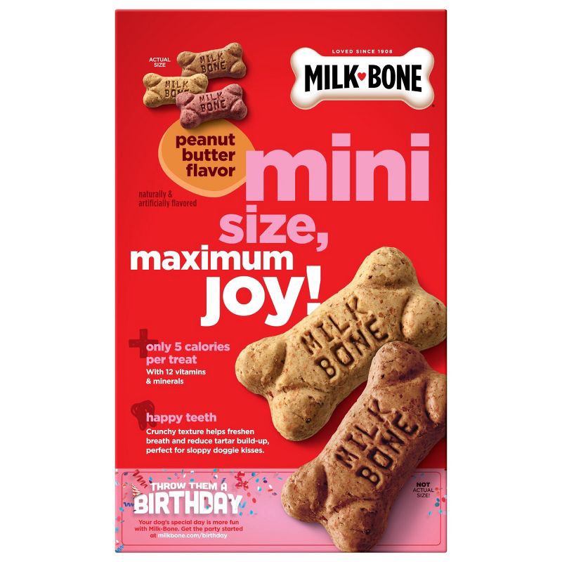 slide 2 of 5, Milk-Bone Mini's Biscuits Bacon & Peanut Butter Flavor Dog Treats - 15oz, 15 oz