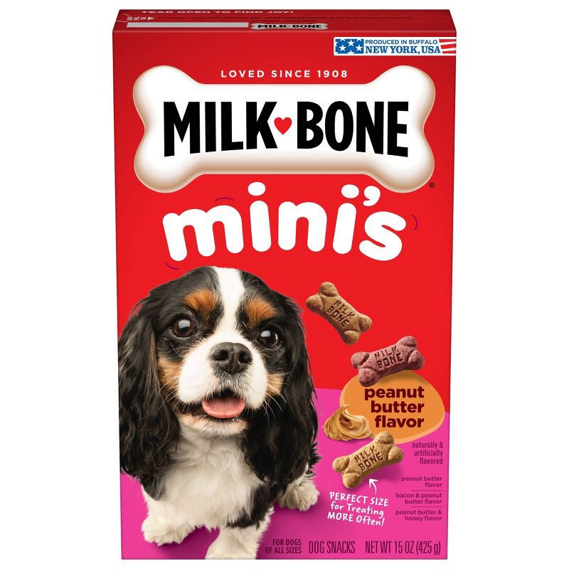 slide 1 of 5, Milk-Bone Mini's Biscuits Bacon & Peanut Butter Flavor Dog Treats - 15oz, 15 oz