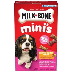 Milk-Bone Mini's Biscuits Bacon & Peanut Butter Flavor Dog Treats - 15oz