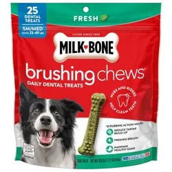 Milk-Bone Brushing Chews Daily Dental Fresh Mint Flavor Dog Treats - S/M - 19.6oz