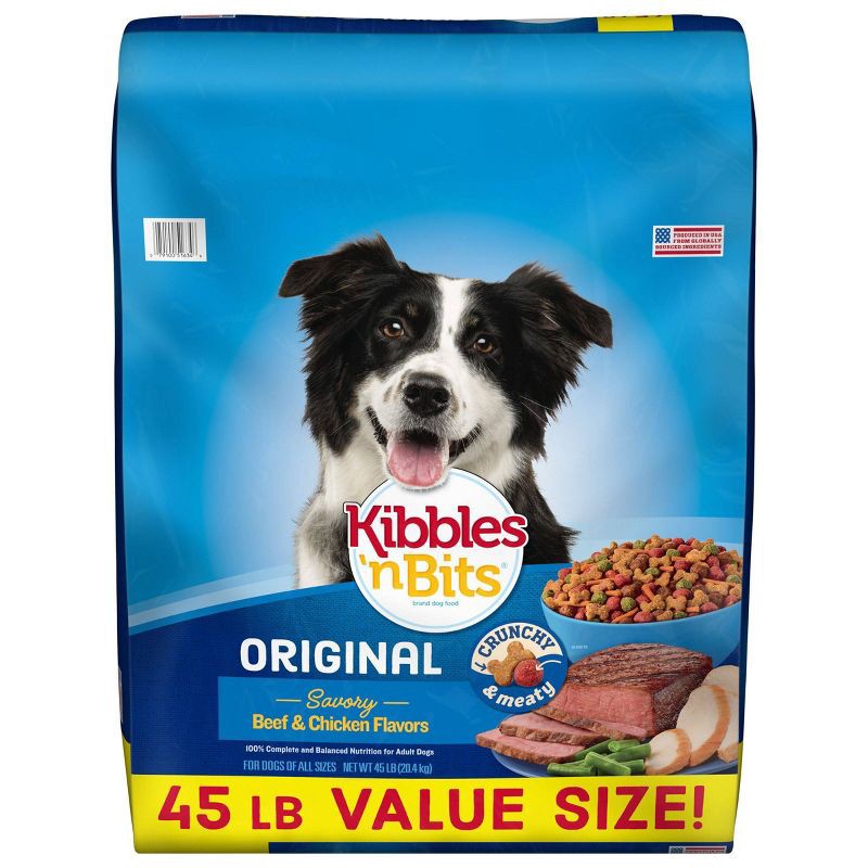 slide 1 of 11, Kibbles 'n Bits Original Savory Beef & Chicken Flavors Adult Complete & Balanced Dry Dog Food - 45lbs, 45 lb