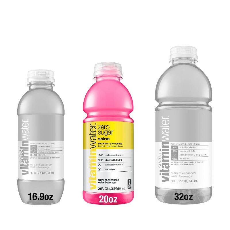 slide 2 of 4, Vitamin Water Zero Strawberry Lemonade - 20 fl oz Bottle, 20 fl oz