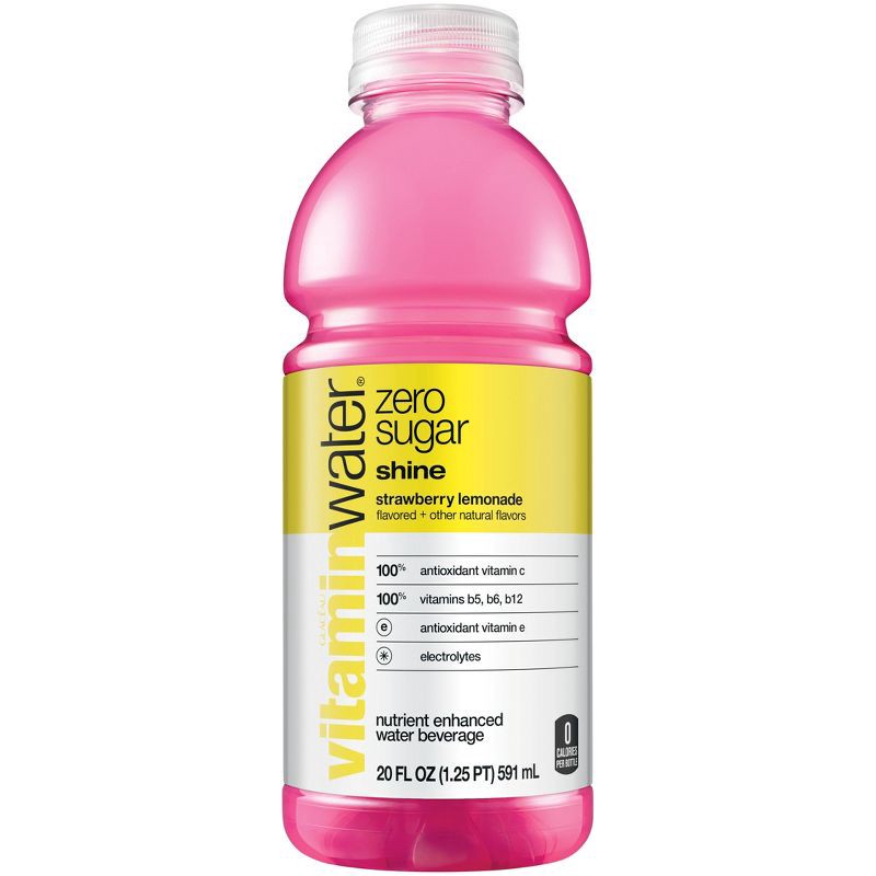 slide 3 of 4, Vitamin Water Zero Strawberry Lemonade - 20 fl oz Bottle, 20 fl oz