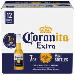 Corona Extra Coronita Mexican Lager Import Beer, 12 Pack 7 fl oz Mini Bottles