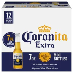 Corona Extra Coronita Mexican Lager Import Beer, 12 Pack 7 fl oz Mini Bottles