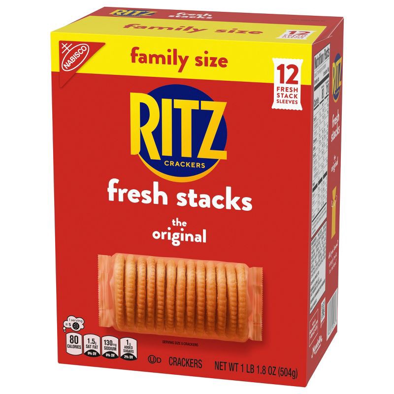 slide 9 of 10, RITZ Fresh Stacks Original Crackers Travel Snacks Family Size - 17.8oz, 17.8 oz