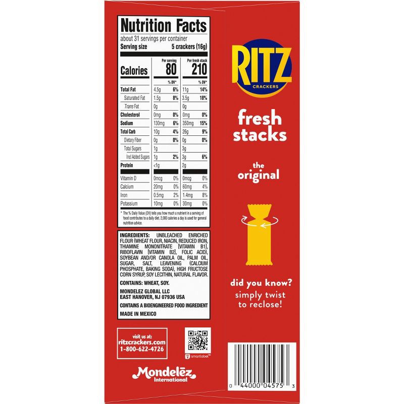 slide 8 of 10, RITZ Fresh Stacks Original Crackers Travel Snacks Family Size - 17.8oz, 17.8 oz