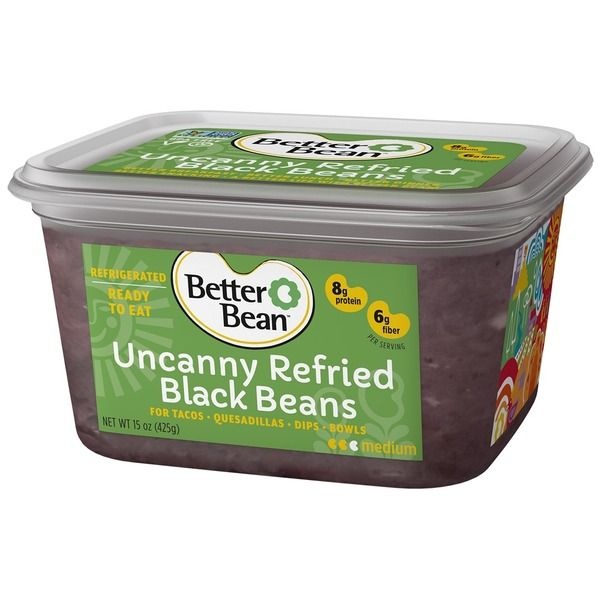 slide 1 of 1, Better Bean Uncanny Refried Black Beans, 15 oz