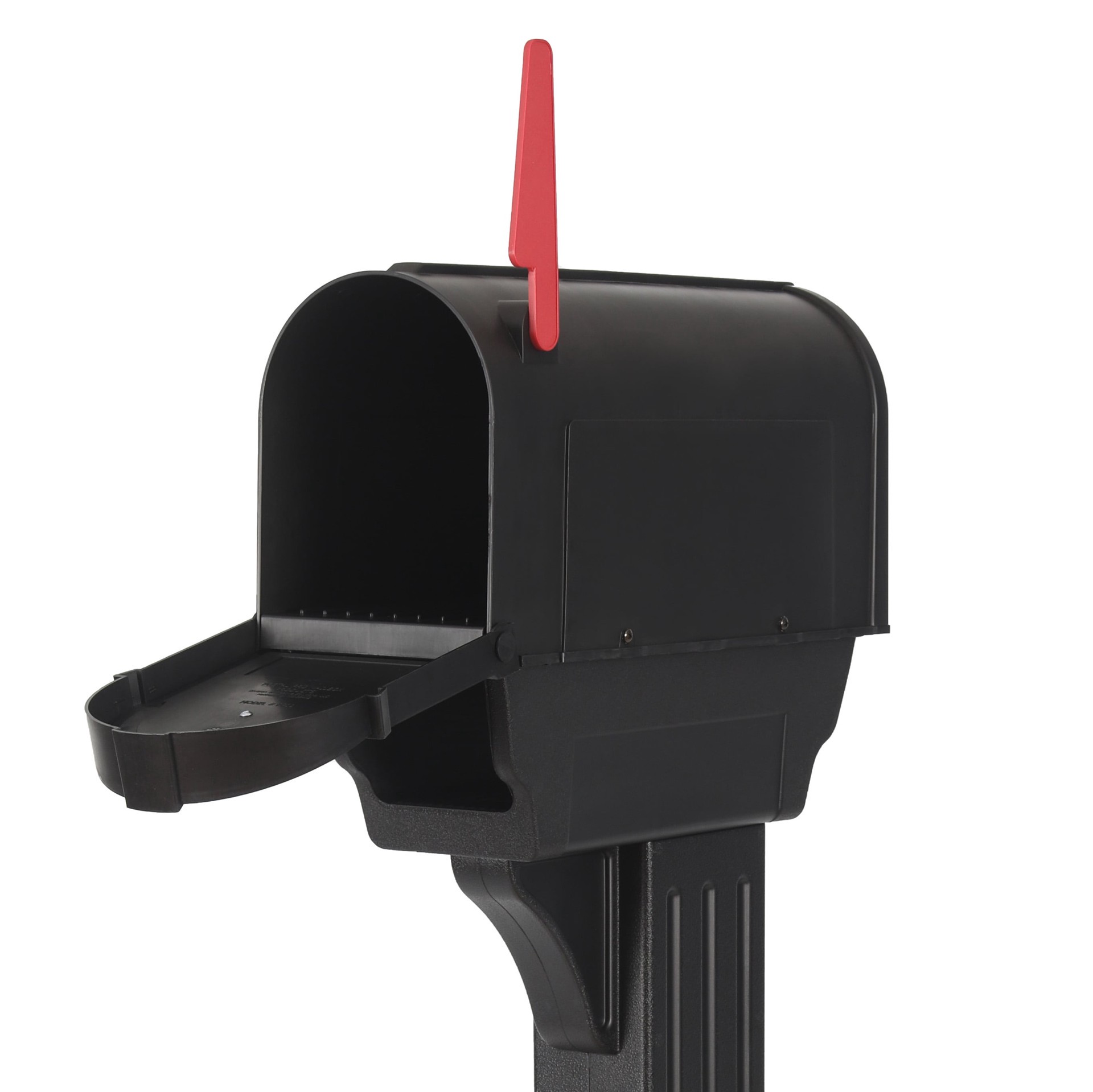 slide 3 of 6, Postal Pro Hampton Mailbox and Post Kit Plastic Large Mailbox Black with Post, 1 ct