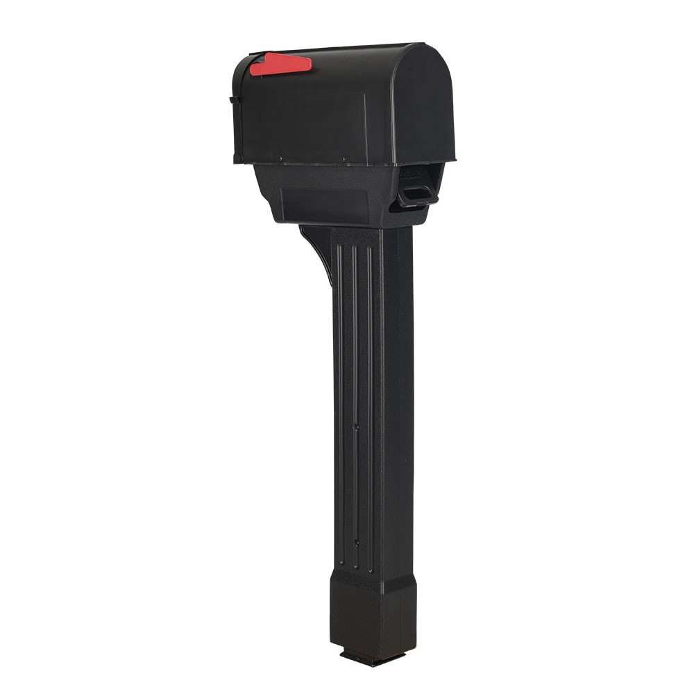slide 5 of 6, Postal Pro Hampton Mailbox and Post Kit Plastic Large Mailbox Black with Post, 1 ct
