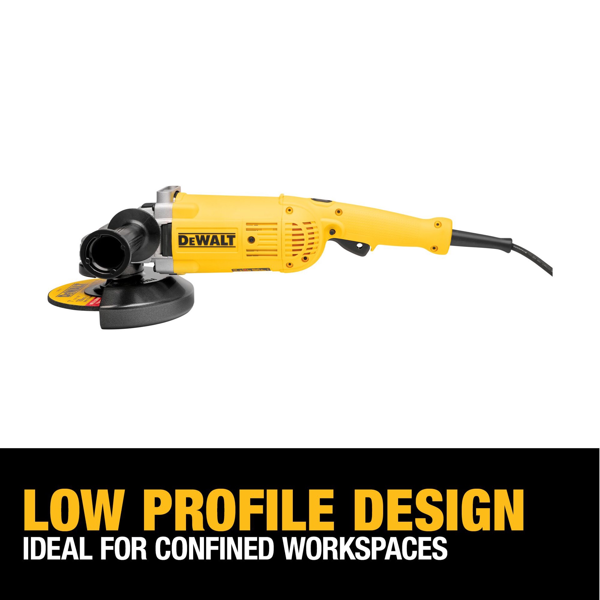 slide 5 of 6, DEWALT 4.5-in 9-Amp Paddle Switch Angle grinder, 1 ct