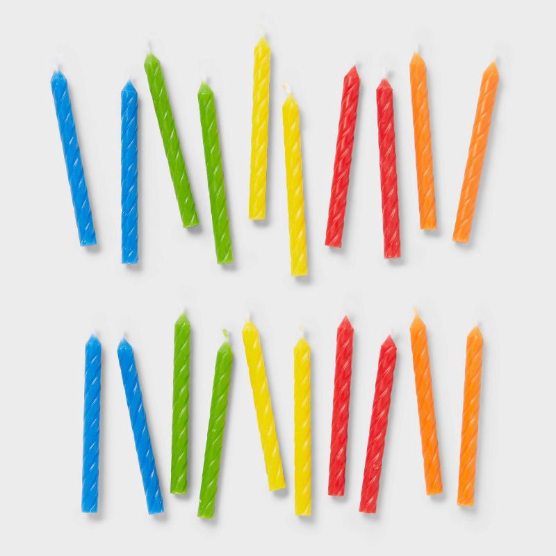 slide 1 of 3, 20ct Classic Colors Birthday Candles - Spritz™, 20 ct