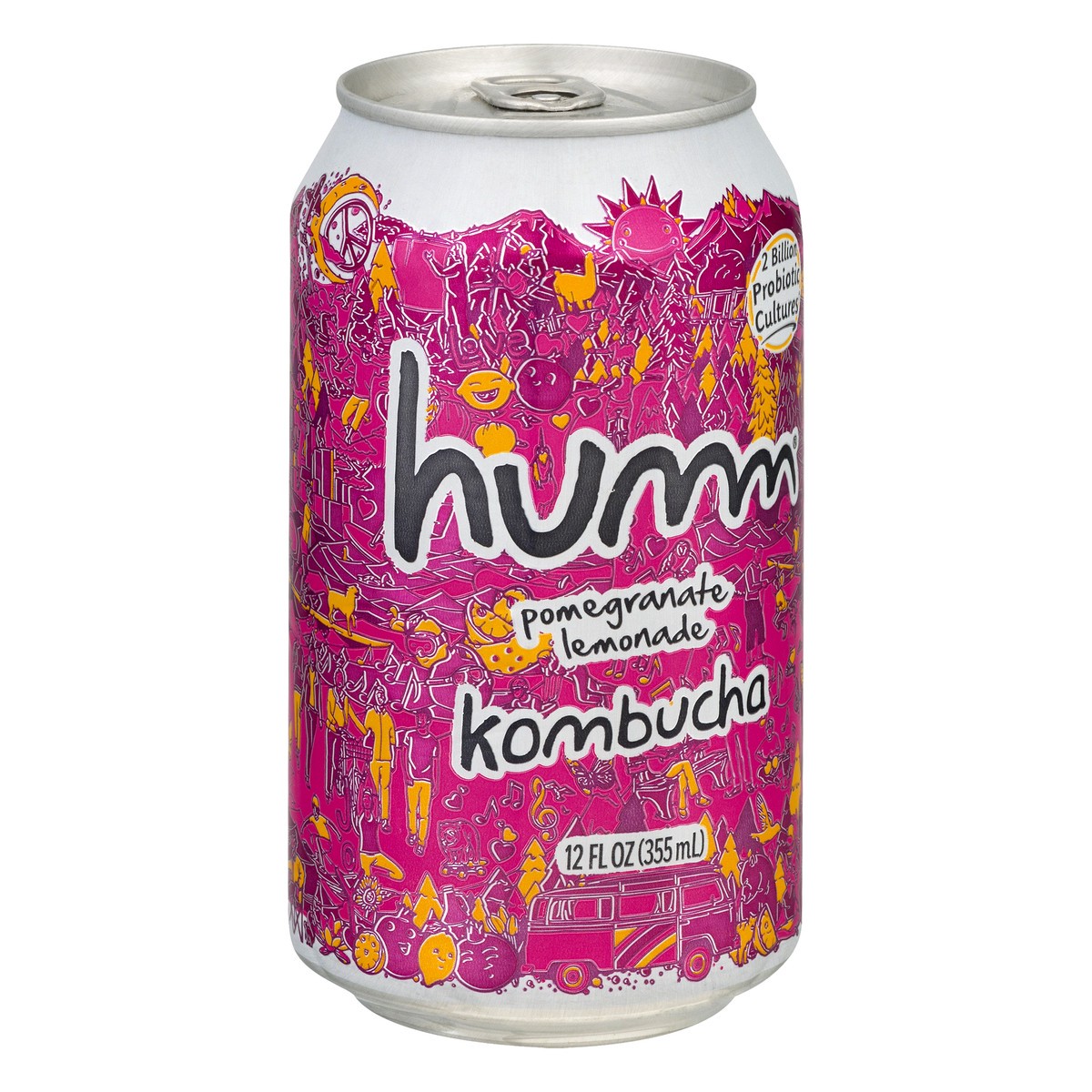 slide 4 of 10, Humm Kombucha Pomegranate Lemonade- 12 fl oz, 12 fl oz