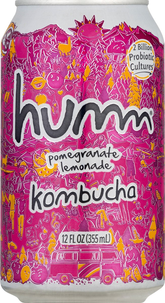 slide 10 of 10, Humm Kombucha Pomegranate Lemonade- 12 fl oz, 12 fl oz