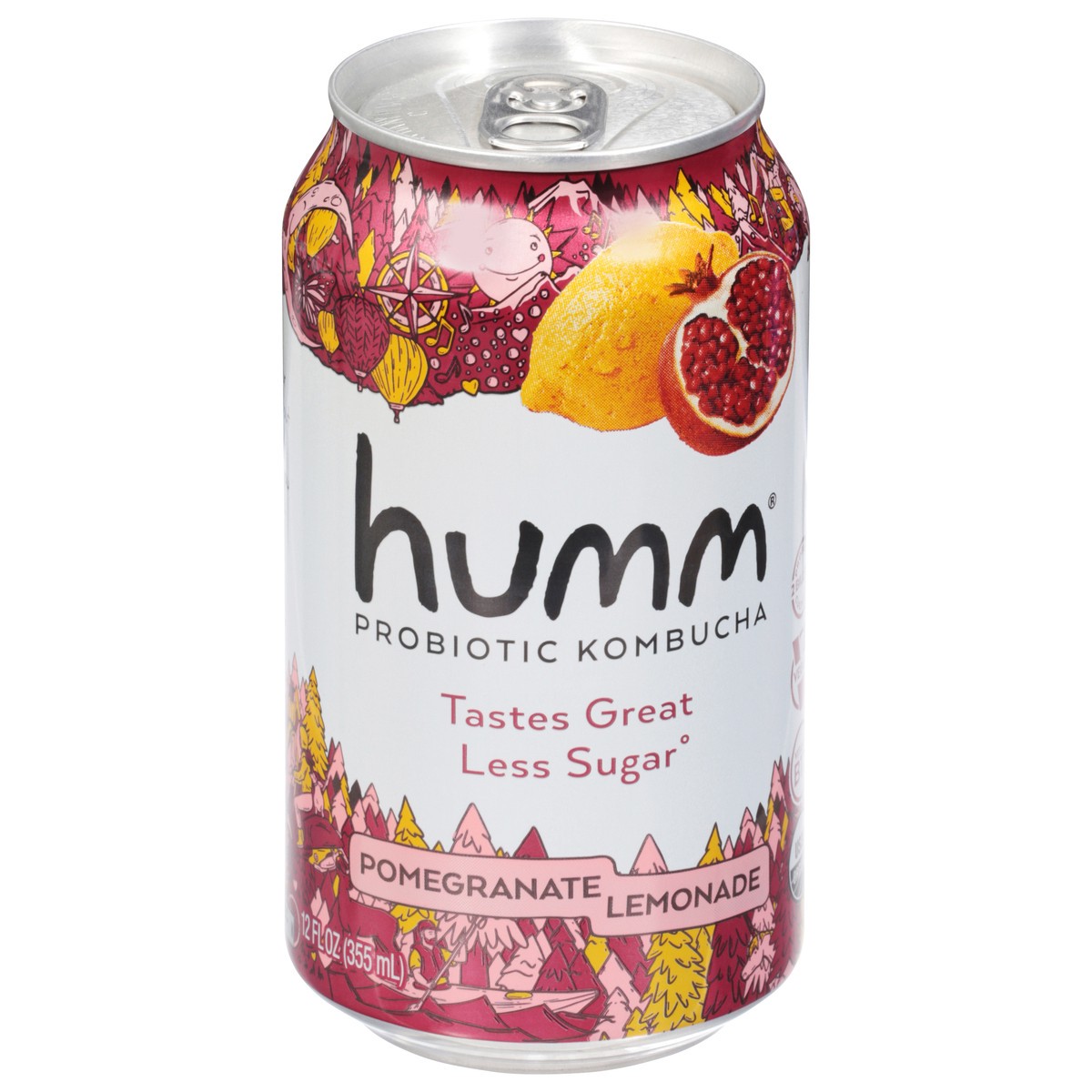 slide 1 of 10, Humm Kombucha Pomegranate Lemonade- 12 fl oz, 12 fl oz