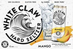 White Claw 12 Pack Spiked Mango Hard Seltzer 12 ea