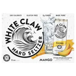 White Claw 12 Pack Spiked Mango Hard Seltzer 12 ea