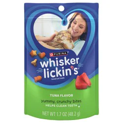 Whisker Lickin's Purina Whisker Lickin's Cat Treats, Crunchy and Yummy Tuna Flavor - 1.7 oz. Pouch