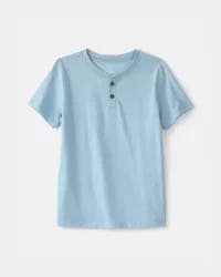 Carter's Kid Solid Henley T-Shirt - Blue