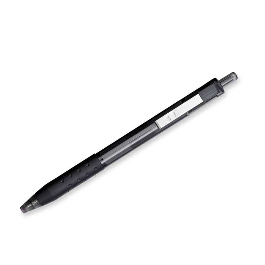slide 6 of 6, Inkjoy 300 Rt Retractable Pens, Medium Point, 1.0 mm, Translucent Black Barrels, Black Ink, 12 ct