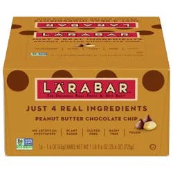 LÄRABAR Peanut Butter Chocolate Chip, Gluten Free Fruit & Nut Bar, 16 Ct
