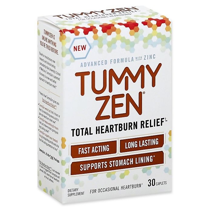 slide 1 of 1, TummyZen Total Heartburn Relief Caplets, 30 ct