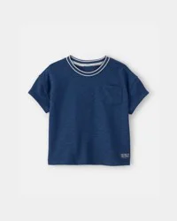 Carters Toddler Boy French Terry Pocket T-Shirt - Blue Navy 2T