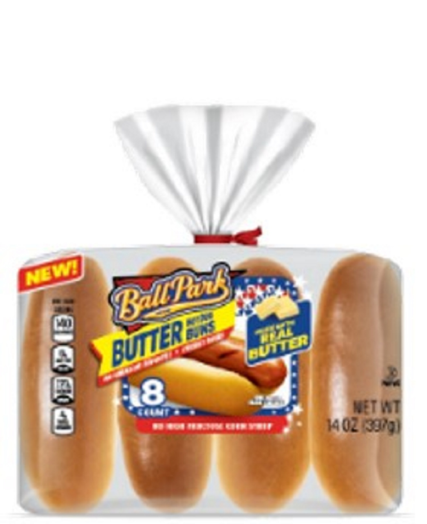 slide 1 of 1, Ball Park Butter Hot Dogs, 8 ct