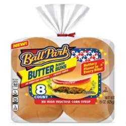 Ball Park Butter Hamburger Buns, 8 count, 16 oz