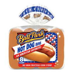 Ball Park White Hot Dog Buns, 8 count, 14 oz
