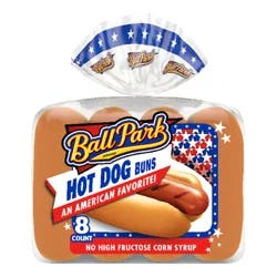 Ball Park White Hot Dog Buns, 8 count, 14 oz