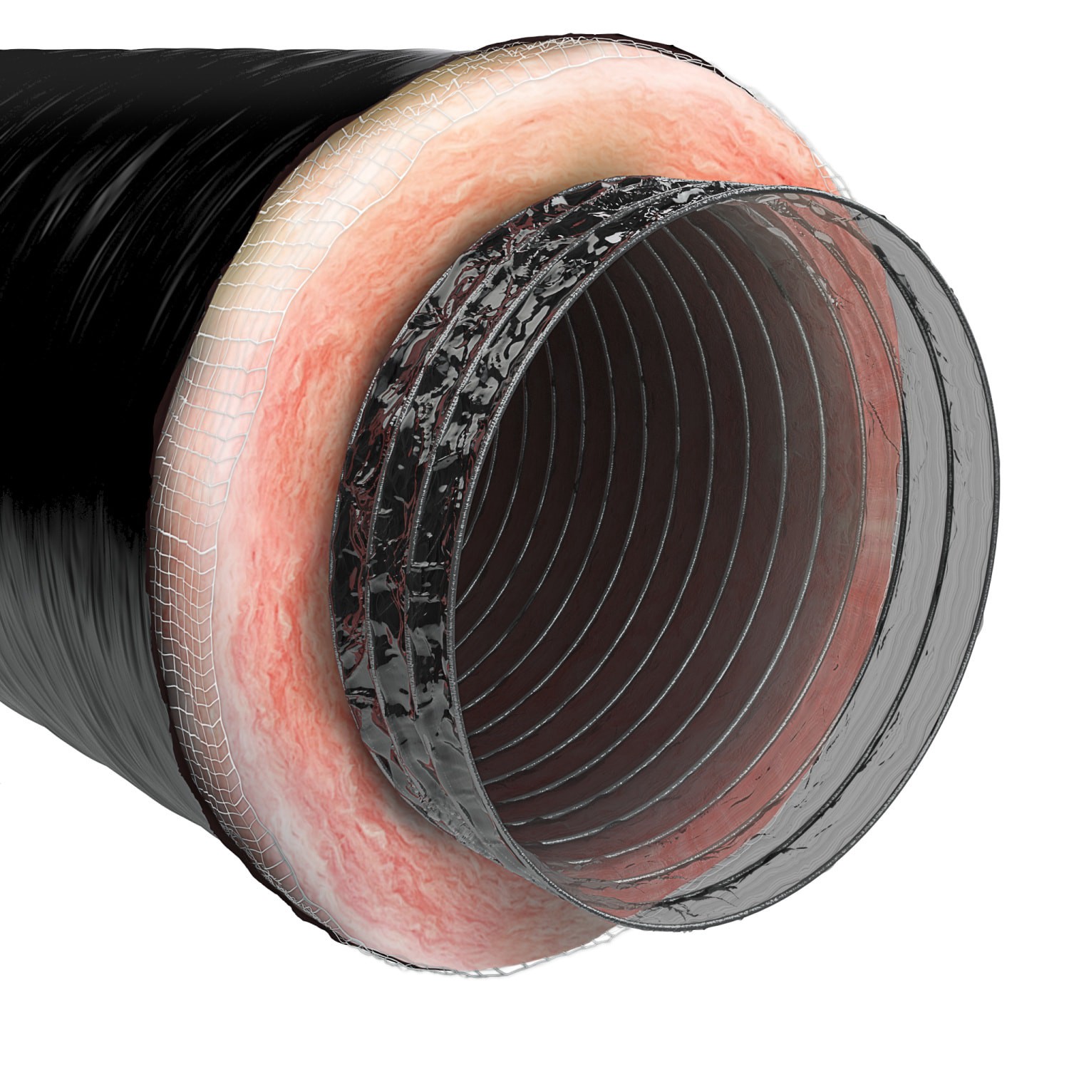 slide 1 of 6, IMPERIAL 12.0-in x 25.0-ft Polyester Insulated Flexible Duct 4.2 - R, 1 ct