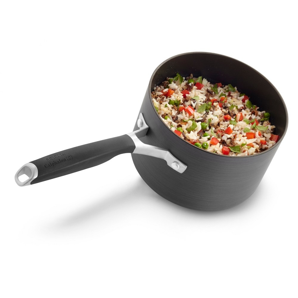 slide 2 of 5, Select by Calphalon 2.5qt Hard-Anodized Non-Stick Saucepan with Cover, 2.5 qt