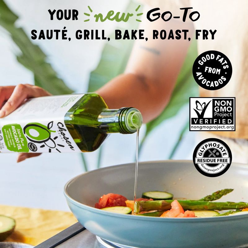 slide 8 of 8, Chosen Foods 100% Pure Avocado Oil - 16.9oz, 16.9 oz