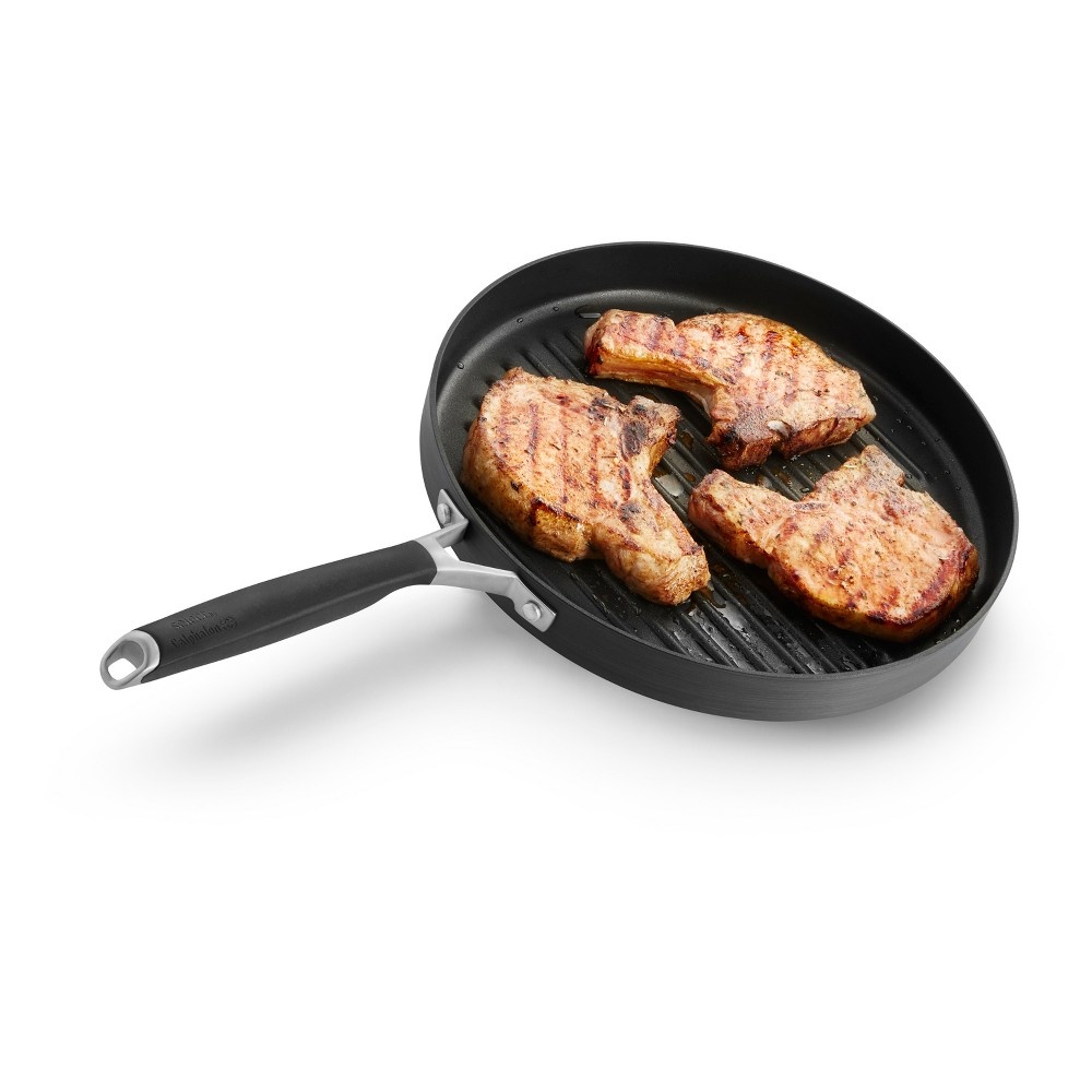 slide 2 of 4, Select by Calphalon 12" Hard-Anodized Non-Stick Round Grill, 1 ct