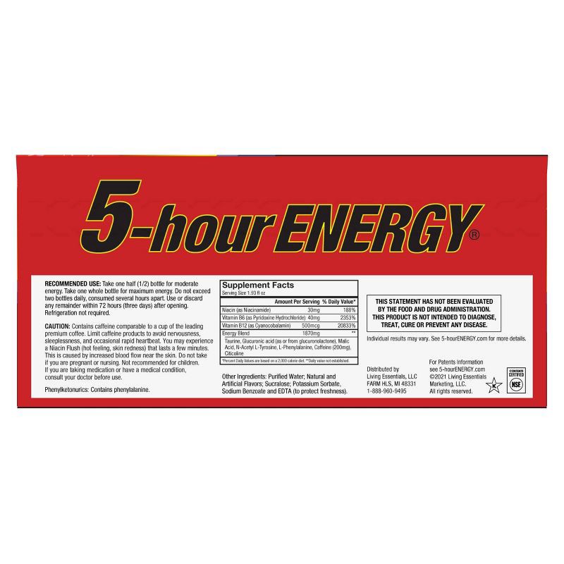 slide 2 of 6, 5 Hour Energy Shot Regular Strength - Berry - 1.93 fl oz/10pk, 1.93 fl oz, 10 ct