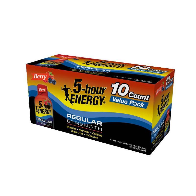 slide 4 of 6, 5 Hour Energy Shot Regular Strength - Berry - 1.93 fl oz/10pk, 1.93 fl oz, 10 ct