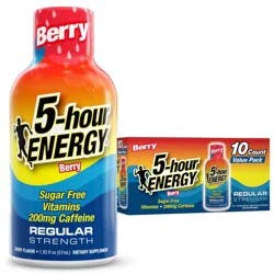 5 Hour Energy Shot Regular Strength - Berry - 1.93 fl oz/10pk