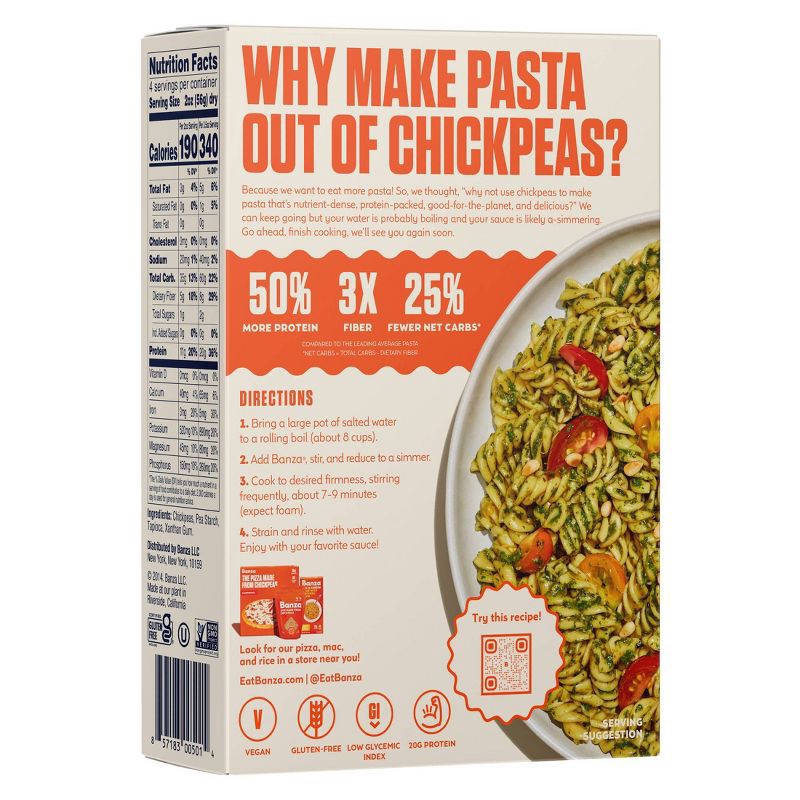 slide 7 of 7, Banza Gluten Free Chickpea Rotini - 8oz, 8 oz