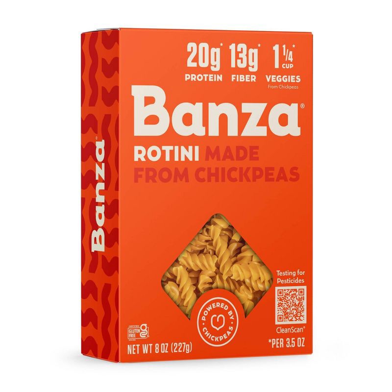 slide 1 of 8, Banza Gluten Free Chickpea Rotini - 8oz, 8 oz