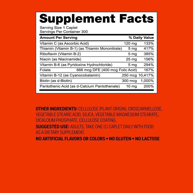 slide 5 of 5, B-complex with Vitamin C Dietary Supplement Tablets - 300ct - up&up™, 300 ct