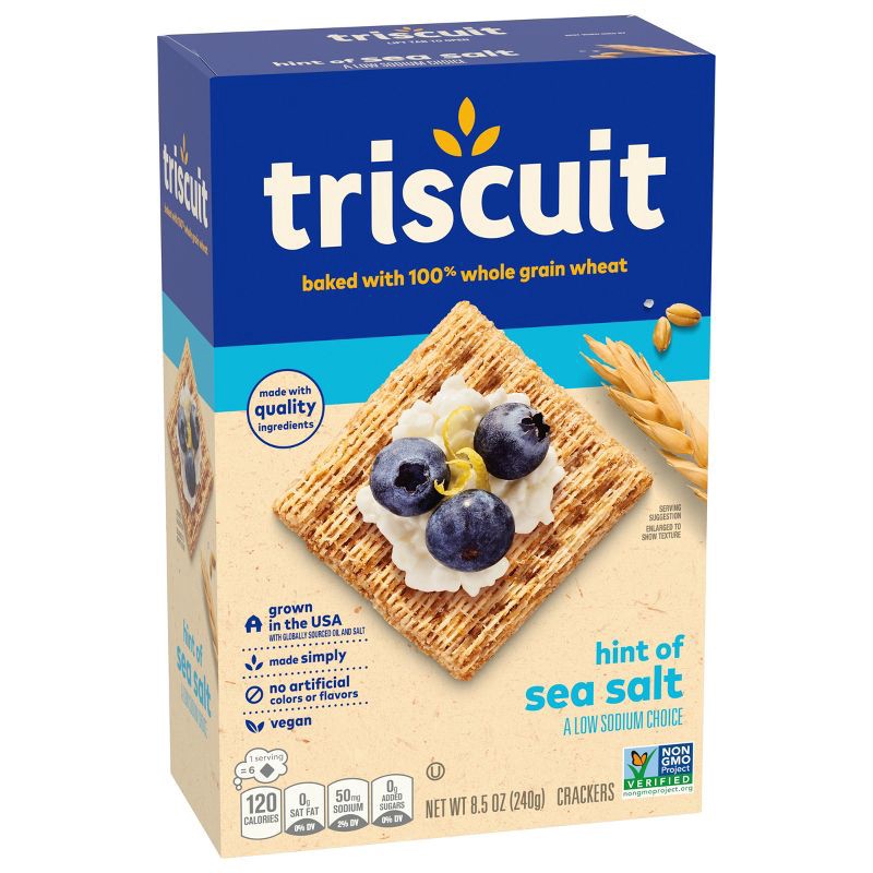 slide 7 of 19, Triscuit Top Hint Of Salt Grain Crackers - 8.5oz, 8.5 oz