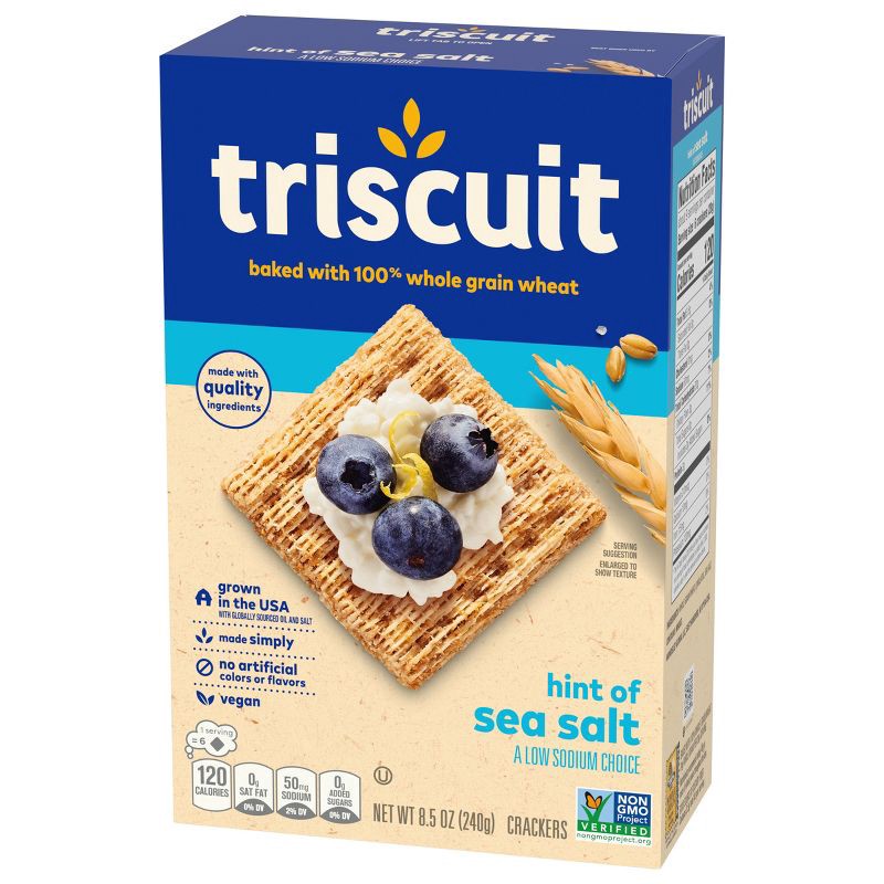 slide 8 of 19, Triscuit Top Hint Of Salt Grain Crackers - 8.5oz, 8.5 oz