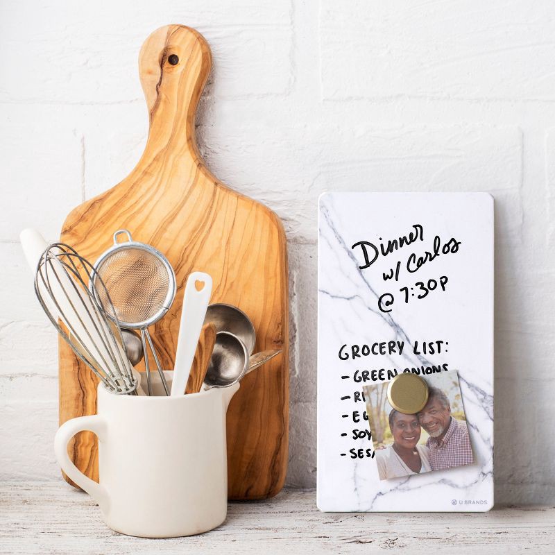 slide 5 of 5, U Brands 5.5"x10" Magnetic Dry Erase Board Frameless: Small Whiteboard for Office & Locker Use, 1 ct