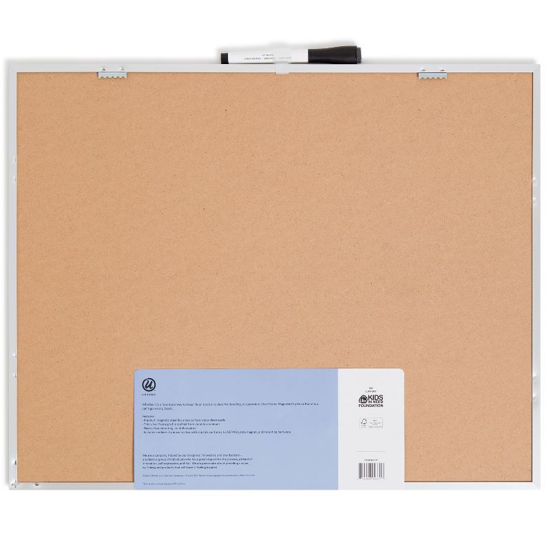 slide 3 of 5, U Brands 16"x20" Magnetic Dry Erase Board Aluminum Frame: Wall Mount Whiteboard for Office & Presentation, 1 ct