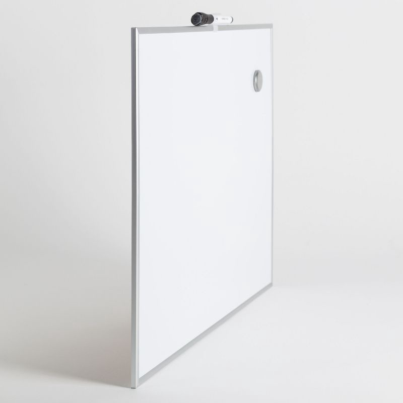 slide 4 of 5, U Brands 16"x20" Magnetic Dry Erase Board Aluminum Frame: Wall Mount Whiteboard for Office & Presentation, 1 ct