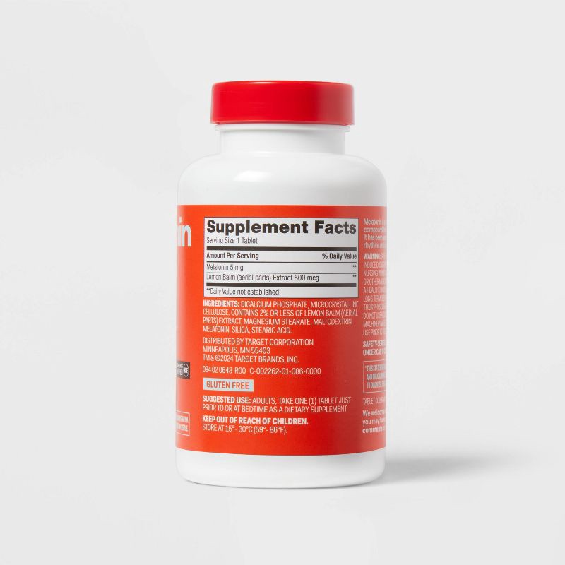 slide 3 of 5, Melatonin 5mg Supplement Tablets - 240ct - up&up™, 240 ct; 5 mg