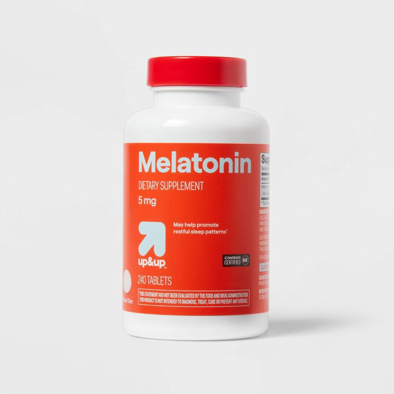 slide 1 of 5, Melatonin 5mg Supplement Tablets - 240ct - up&up™, 240 ct; 5 mg