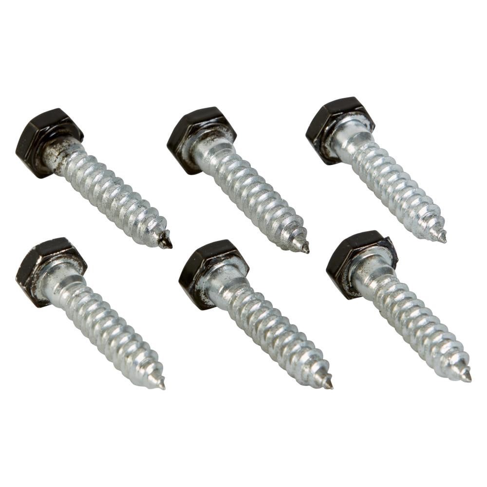 slide 2 of 4, National Hardware 5/16-in x 1-1/2-in Black Black oxide Hex -Head Interior Lag screws 6 -Pack, 1 ct